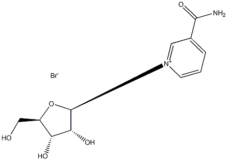 3-(Aminocarbonyl)-1-beta-D-ribofuranosylpyridinium bromide Structure