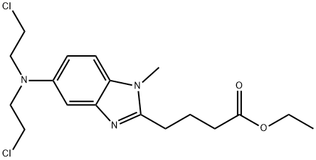 5-[bis-(2-Chloroethyl)amino]-1-methyl-1H-benzimidazole-2-butanoic acid ethyl ester Structure