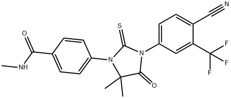 4-[3-(4-Cyano-3-trifluoromethylphenyl)-5,5-dimethyl-4-oxo-2-thioxoimidazolidin-1-yl]-N-methylbenzamide Structure