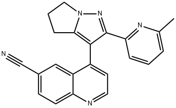 4-(2-(6-methylpyridin-2-yl)-5,6-dihydro-4H-pyrrolo[1,2-b]pyrazol-3-yl)quinoline-6-carbonitrile Structure