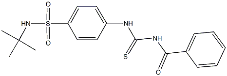 4-{[(benzoylamino)carbothioyl]amino}-N-(tert-butyl)benzenesulfonamide Structure