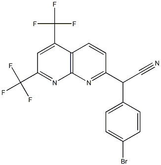 1,8-Naphthyridine-2-acetonitrile,alpha-(4-bromophenyl)-5,7-bis(trifluoromethyl)-(9CI) Structure