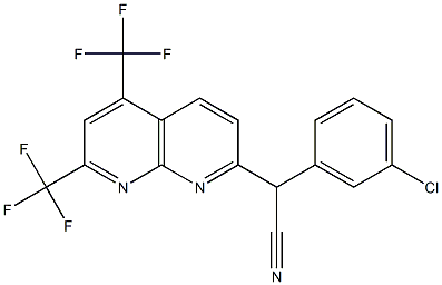 1,8-Naphthyridine-2-acetonitrile,alpha-(3-chlorophenyl)-5,7-bis(trifluoromethyl)-(9CI) Structure
