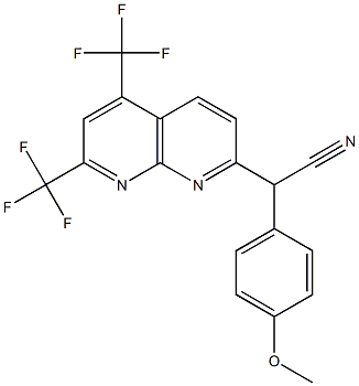 1,8-Naphthyridine-2-acetonitrile,alpha-(4-methoxyphenyl)-5,7-bis(trifluoromethyl)-(9CI) Structure