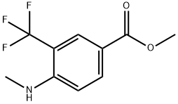 4-Methylamino-3-trifluoromethyl-benzoic acid methyl ester Structure