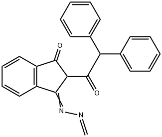 2-Diphenylacetyl-3-(methylene-hydrazono)indan-1-one,  2-Diphenylacetyl-indan-1,3-dione-1-methylidenehydrazone Structure