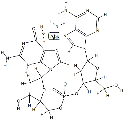 cisplatin-deoxy(adenosine monophosphate guanosine) adduct Structure