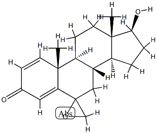 17-Beta-Hydroxy Exemestane Epoxide Structure