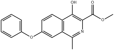 4-Hydroxy-1-methyl-7-phenoxy-3-isoquinolinecarboxylic acid methyl ester Structure