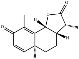 (3R)-3aβ,5,5a,9bβ-Tetrahydro-3α,5aα,9-trimethylnaphtho[1,2-b]furan-2,8(3H,4H)-dione Structure