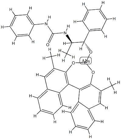 1-{(1S,2R)-1-[(11bR)-2,6-Dimethyldinaphtho[2,1-d:1',2'-f][1,3,2]dioxaphosphepin-4-yloxy]-1-phenylpropan-2-yl}-3-phenylurea Structure
