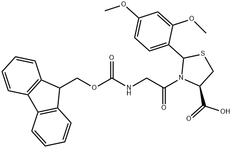 (9H-Fluoren-9-yl)MethOxy]Carbonyl Gly-Cysteine(Psi(Dmp,H)pro)-OH Structure