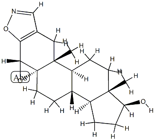 4alpha,5-epoxy-5alpha-androst-2-eno[2,3-d]isoxazol-17beta-ol   Structure