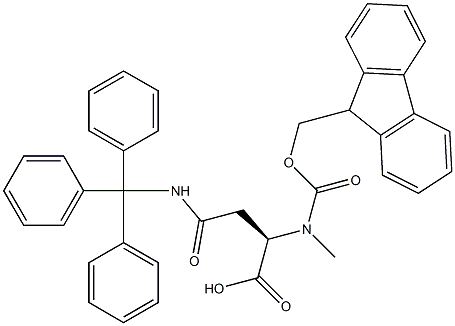 (9H-Fluoren-9-yl)MethOxy]Carbonyl N-Me-D-Asn(Trt)-OH Structure