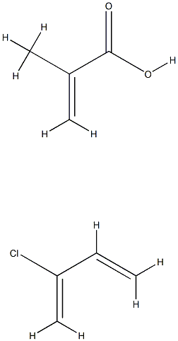2-Propenoic acid, 2-methyl-, polymer with 2-chloro-1,3-butadiene Structure