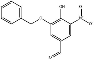3-Benzyloxy-4-hydroxy-5-nitro-benzaldehyde Structure