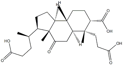 12-Oxo-3,4-seco-5β-cholane-3,4,24-trioic acid Structure