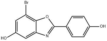 7-Bromo-2-(4-hydroxyphenyl)-1,3-benzoxazol-5-ol Structure