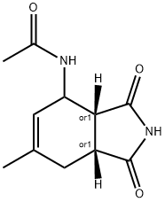 Acetamide, N-[(3aR,7aR)-2,3,3a,4,7,7a-hexahydro-6-methyl-1,3-dioxo-1H-isoindol-4-yl]-, rel- (9CI) Structure
