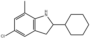 1H-Indole,5-chloro-2-cyclohexyl-2,3-dihydro-7-methyl-(9CI) Structure