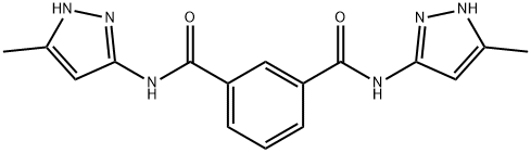 1-N,3-N-bis(5-methyl-1H-pyrazol-3-yl)benzene-1,3-dicarboxamide Structure