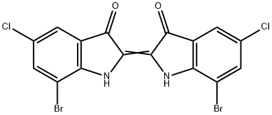 7,7'-Dibromo-5,5'-dichloro-Δ2,2'(3H,3'H)-bi[1H-indole]-3,3'-dione Structure