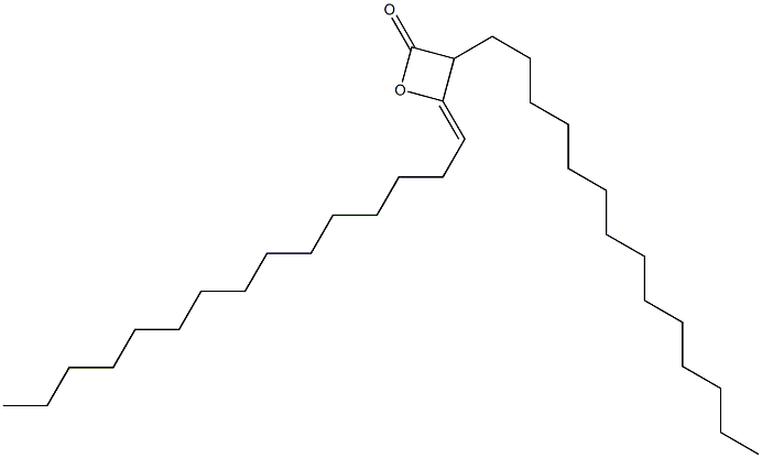 2-Oxetanone, 3-C12-16-alkyl-4-C13-17-alkylidene derivs.  Structure