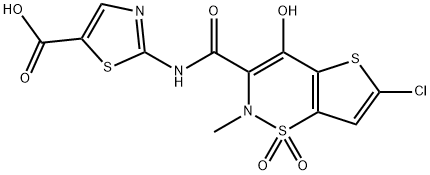 N-Des(2-pyridinyl)-N-(5-carboxy-2-thiazolyl) Lornoxicam Structure