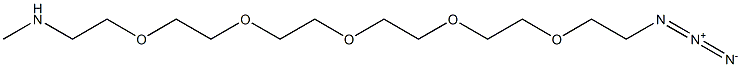Methylamino-PEG5-azide Structure