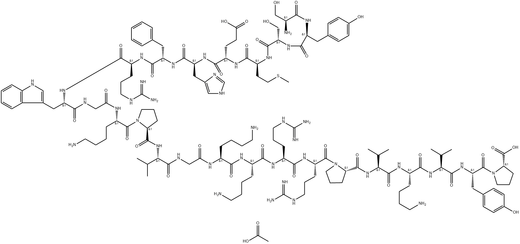 tetracosactrin acetate Structure