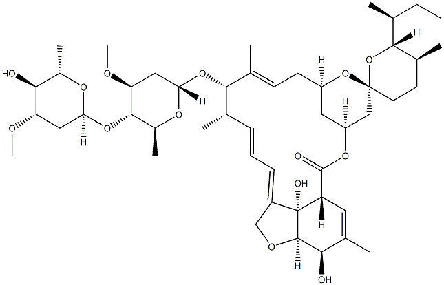 Avermectin A1a, 5-O-demethyl-22,23-dihydro- Structure