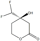 (4R)-4-(difluoromethyl)-4-hydroxytetrahydro-2H-pyran-2-one Structure