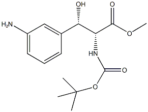 methyl (2R,3S)-3-(3-aminophenyl)-2-[(tert-butoxycarbonyl)amino]-3-hydroxypropanoate Structure