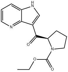 (R)-ethyl 2-(1H-pyrrolo[3,2-b]pyridine-3-carbonyl)pyrrolidine-1-carboxylate Structure