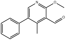 3-Pyridinecarboxaldehyde, 2-methoxy-4-methyl-5-phenyl- Structure