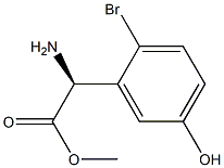 METHYL (2S)-2-AMINO-2-(2-BROMO-5-HYDROXYPHENYL)ACETATE Structure