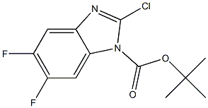 1H-Benzimidazole-1-carboxylic acid, 2-chloro-5,6-difluoro-, 1,1-dimethylethyl ester Structure