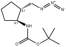 tert-butyl ((1S,2R)-2-(azidomethyl)cyclopentyl)carbamate Structure