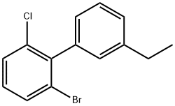 2-bromo-6-chloro-3'-ethylbiphenyl Structure