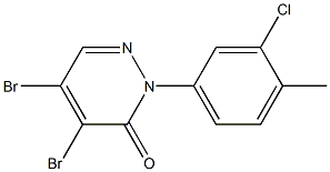 4,5-dibromo-2-(3-chloro-4-methylphenyl)pyridazin-3(2H)-one Structure