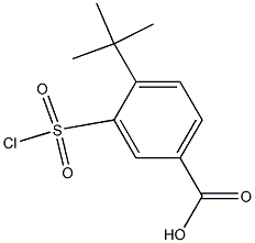 4-tert-butyl-3-(chlorosulfonyl)benzoic acid Structure