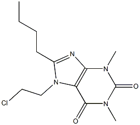 8-butyl-7-(2-chloroethyl)-1,3-dimethyl-3,7-dihydro-1H-purine-2,6-dione Structure