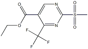 ETHYL 2-(METHYLSULFONYL)-4-(TRIFLUOROMETHYL)PYRIMIDINE-5-CARBOXYLATE Structure