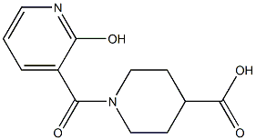 1-[(2-hydroxypyridin-3-yl)carbonyl]piperidine-4-carboxylic acid Structure