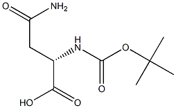 (S)-2-tert-Butoxycarbonylamino-succinamic acid Structure