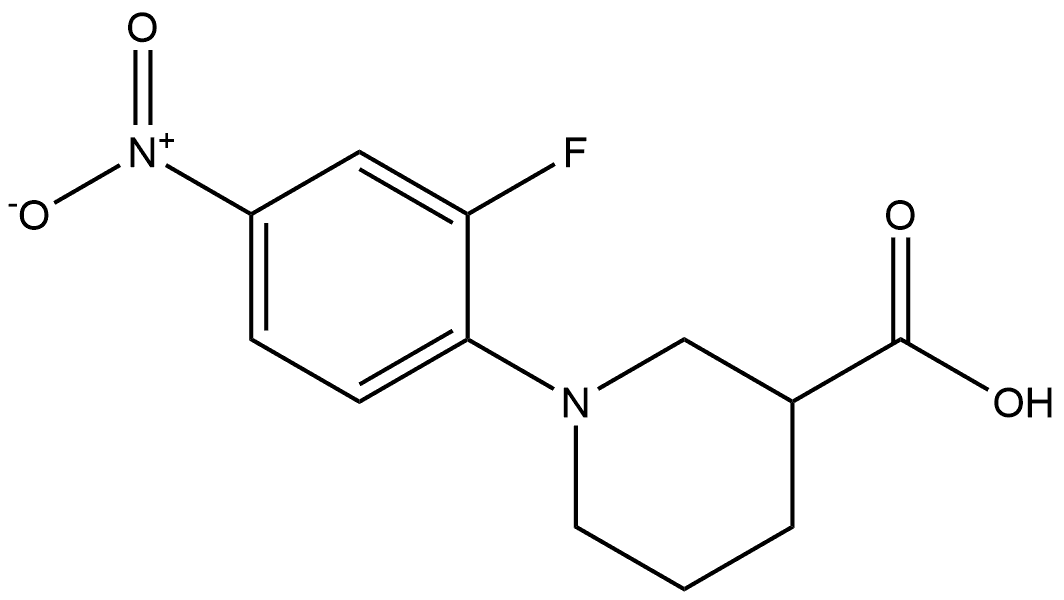 1-(2-fluoro-4-nitrophenyl)piperidine-3-carboxylic acid Structure