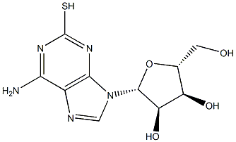 2-Mercaptoadenosine Structure