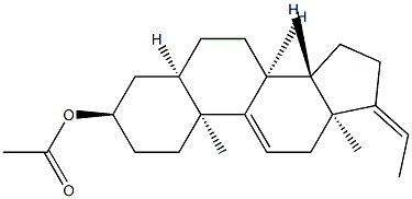 (3R,5R,8S,10S,13S,14S,Z)-17-ethylidene-10,13-dimethyl-2,3,4,5,6,7,8,10,12,13,14,15,16,17-tetradecahydro-1H-cyclopenta[a]phenanthren-3-yl acetate Structure
