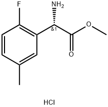 METHYL(2S)-2-AMINO-2-(2-FLUORO-5-METHYLPHENYL)ACETATE HYDROCHLORIDE Structure