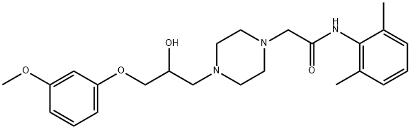 N-(2,6-dimethylphenyl)-2-(4-(2-hydroxy-3-(4-methoxyphenoxy)propyl)piperazin-1-yl)acetamide Structure